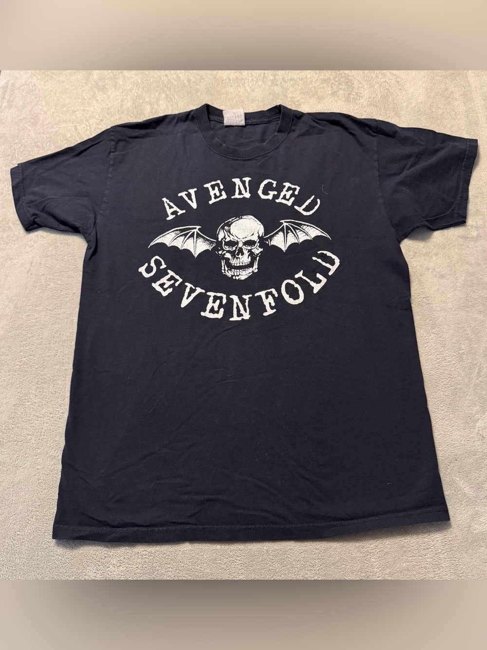 Vintage Avenged Sevenfold 2000’s Skull Bat Tee Faded Large Waking The Fallen